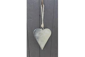 DEKO-IMPRESION Zauberhaftes Herz Deko-Hänger Herzhänger Alu massiv ca 15 cm
