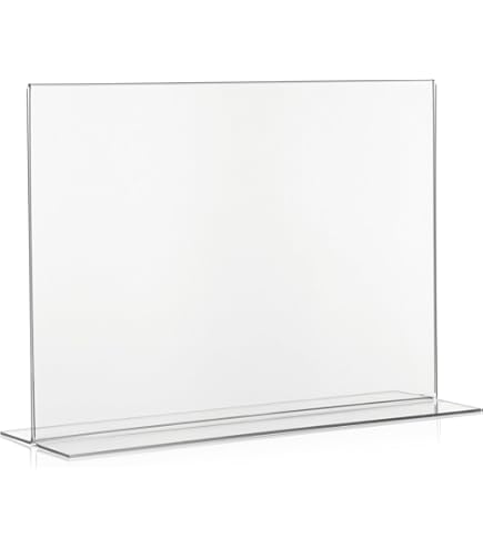 5Packs Sign Holder A4, Poster Menu Holder Lean To Perspex Leaflet