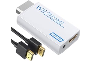 GANA Wii to hdmi Converter, wii to hdmi Adapter, wii to hdmi1080p 720p Connector Output Video & 3.5mm Audio - Supports All Wii Display Modes