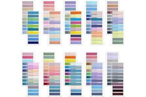 YIKAOMAI® 4000 Stücke Haftnotizen Tabs, 20 Set Morandi Sticky Notes mit Transparente Haftnotizen Page, für Büro Schule Zuhause(New Morandi 20 books of 4000 sheets)