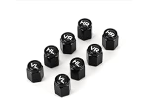 Xzenuo Bouchons de Valve Auto, Bouchon de Valve en Aluminium Métallique avec Étiquetage, 8pcs Car Tyre Valve Caps Dust Covers, Marqueur de Pneus pour Stocker Les Pneus pour Voiture, SUV