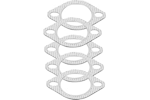 EVGATSAUTO 2.5" Flange Gasket Exhaust Pipe Gasket, 2.5" Aluminium Alloy Exhaust Header Down Pipe Manifold Collector Flange Gasket 2 Bolt