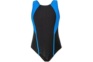 imKutie Girls Swimsuit, Kids One Piece Racerback Swimwear Athletic Quick Dry Swimming Costume UPF 50+ Beach Bathing Suit for 3-13 Years