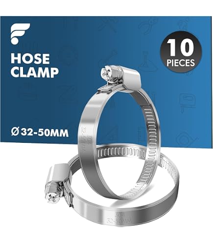 Colliers De Serrage Inox 25-40 Mm - Lot De 10, Acier Inoxydable 304, Bande De 9 Mm - Pour Tuyauterie, Piscine, Machine à Laver - 9