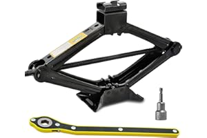 AXOTEN Cric de voiture Max 2,5 T avec manivelle - Cric de manœuvre - Cric ciseaux pour voiture/SUV/MPV max 2,5 tonnes