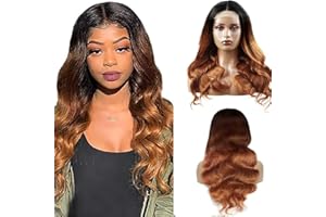 Hxxcoup Echthaar Perücke für Damen Perücken Braun Real Hair Wig 5x5Lace Front Wig Human Hair Wig Lace Wig Glueless 100% Brazilian Remy Hair Wig Lace Closure Wig with Baby Hair 22 Zoll