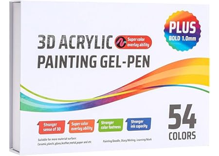 Set Med Akrylgelpennor,Utdragbara Markörer För Textilfärgning Med 1,0 Millimeters Spets - Färgglada - Amazon Deal & Rabatt