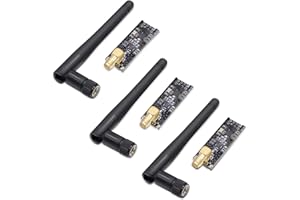 APKLVSR NRF24L01 + PA + LNA, módulo transceptor inalámbrico, 2,4 G, 1100 m, RF con antena SMA, compatible con Arduino (3 unidades)