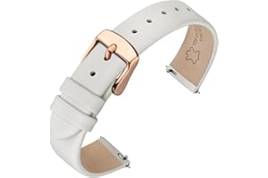 ANNEFIT Bracelet de Montre en Cuir véritable pour Homme Femme, Dégagement Rapide, Bande de Remplacement 12mm 13mm 14mm 16mm 18mm 20mm 22mm