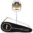 Li-Ning Tectonic 1S Carbon Fibre Strung Badmiton Racket with Free Full Cover (White/Gold, 83 Grams)