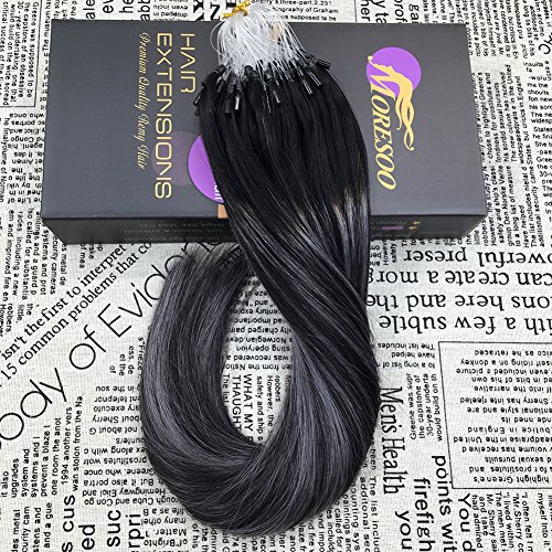 Moresoo 20 50g Dip Dye Two Tone Off Black Highlighted With Silver