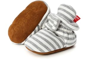 EDOTON Stivali Invernali per Neonato Unisex Fondo Morbido Antiscivolo Stivali da Neve Bambino Cotone Piatto Pelliccia Calzino Bootie Regolabile