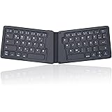 Perixx PERIBOARD-805 Ergo, Kabellose Faltbare ergonomische Tastatur, sehr dünnes Design zum Mitnehmen auf Reisen, kompatibel 