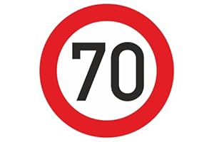 KAUFDEINSCHILD Geburtstagschild 70 Verkehrszeichen Verkehrsschild Straßenschild Geburtstagsschild Schild Geburtstag PVC 40 cm
