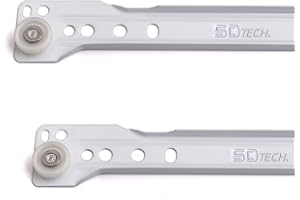 SOTECH 1 paire de coulisses à extension partielle RT3-30-B12,5-L400-NF Longueur 400 mm Roulement à galets blanc revêtu de poudre