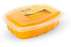 SELAS Paraffin Wax Bath 980g – Peach | Wax Bath for Hands & Feet Arthritis Relief | Moisturising & Calming Paraffin Wax for Hand & Foot Treatment | Hot Wax Machine & Wax Heater Compatible | Home Spa