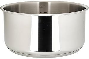 Sitram 715014 Casserole Inox amovible Gamme SITRAMOVIBLE ARPEGE Ø 20 cm H 10 cm - Avec marquage litres - Tous feux dont induction - vendu sans le manche