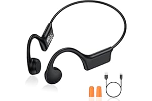 WETSKY Bone Conduction Headphones, Wireless Bluetooth 5.3 Sport Headphones, Open Ear Head phones with Bulit-in Mic, 29g Lightweight Headphone, 8H Playtime & IP55 Waterproof Dustproof Headphone for Running
