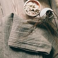 Handgemachte Gewaschene Natürliche Geschirrtücher Handtücher - 100% Leinen Flachs 35x75 cm Leinentuch Waffel Weben Küchenhandtücher Schnelltrocknend Gästetuch von Thingstore
