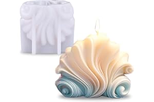 PACUM Stampo per Candele Stampo Silicone Candele Stampi in Silicone a Forma Stampi per Candele in Silicone Stampi Candele fai da te forma Stampo per Candele in Silicone 3D，per cera d'api, aromaterapia