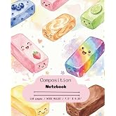 Butter Squishy Rainbow Colors WIDE RULED Composition Notebook - Perfect for Kids, Boys, and Girls! 7.5" X 9.25"