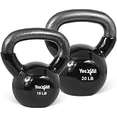 Yes4All Kettlebell Set, Vinyl Coating, Combo, For Whole Body, Exercise Equipment, Push-Up, Grip Strength Exercise, Dumbbell Net
