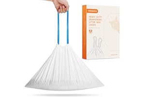 MeoWant Cat Litter Tray Liners, Drawstring Receptacles Bags for MeoWant MW-SC01/MW-SC02/MW-LR01/MW-LB02 Cat Litter Tray 20pcs