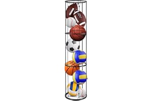 Kamanan 3 Couches Support Ballon Basket,Porte Ballon Basket,Support de Rangement pour Ballon,Organiseur D'équipement de Sport,Support de Rangement pour Basketball, Football, Volleybal