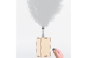 STAGESFOGGER Macchina del fumo portatile, macchina per nebbia per esterni a batteria con telecomando senza fili per DJ Party Disco Wedding Halloween, Regalo (Legno di Luga)