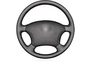 MEWANT Funda de cuero para volante para Toyota Land Cruiser Prado 120 2004-2009 Land Cruiser 1995-2007 Tacoma 2005-2011 / 4Runner 2003-2009 / Hilux 2009-2011