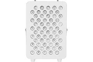 HELIO Premium rödljuslampa, röd ljusterapipanel - 5 bioaktiva våglängder, hög irradians, ultralåg EMF, inget flimmer, meditativt lugn, infraröd lampa, värmelampa (HELIO 1 pro, 300W (60 x 5W))