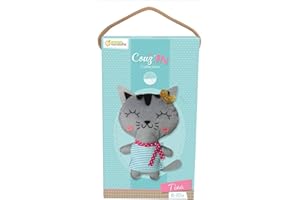 Avenue Mandarine - Ref 52654O - Little Couz'in Sewing Introductory Activity Box - Tina the Cat - Includes Felt, Thread, Wadding, Full Instructions Supplied, Suitable for Ages 6+