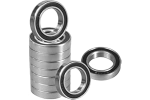 Flewdart 10pcs 6802 2RS roulement a bille 15x24x5mm, 6802-2RS 6802RS Scellés Carbone Acier pour Machines et Outils (6802-2RS 10pcs)