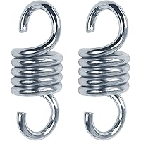 HOMPER 2 pezzi Amaca Spring, Temprato Acciaio Zincato Estensione Molla per Appendere Amache e Dondoli, Reggisacco per Addestr