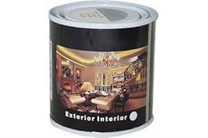 H HANSEL HOME Pintura Esmalte al Disolvente para Madera y Metal, Pintura Alquidica de Rápido Secado para Superfícies Interiores y Exteriores(Gris Perla, 125 ML)