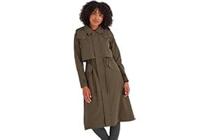 TOG24 Alva Womens Waterproof Trench Coat Jacket Waterproof Up To 10k With DWR Coating and Fully Taped Seams Look Great With 2-Way Zip, Stay Comfy With Cuff & Waist Toggles In This Womens Coat