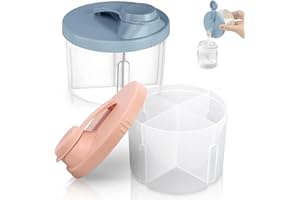 JIAHUADE Milchpulver Portionierer,2 Stück Tragbarer Milchpulver Aufbewahrungsbox,Tragbarer Milchpulver Behälter,Baby Milchpulver Container,Milch Pulver Spender,Milchpulver Box Drehbarer,Baby-Milchpulverspender