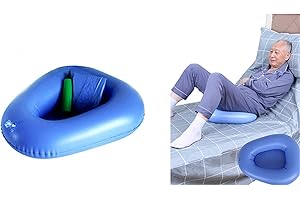 SUNDE Cuscini d'aria gonfiabili Padella, bagno portatile Vasino da comodino Toilette orinatoi infermieristici per anziani costretti a letto paziente da decubito