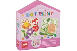 APLI Kids 20276 - My First Dot Paint - Juego Creativo de Manualidades DIY con láminas ilustradas a completar con Dot Markers