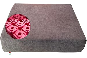 GM Coussin anti-escarres pour fauteuil roulant 40 x 40 x 9 cm, coussin anti-escarres pour chaise en mousse à mémoire de forme et polyuréthane pour fauteuil roulant pour personnes âgées, fabriqué en