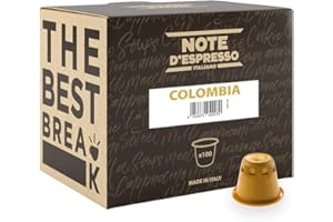 Note d'Espresso - Colombia - Cápsulas de Café - Compatibles con Cafeteras NESPRESSO* - 100 caps