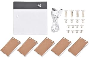 YOSOO HEALTH GEAR Kit de Flipbook, Tablero LED de dibujo a mano, Trazador de caja de luz LED, Tablero de tableta de luz LED ajustable con alimentación USB, Kit de inicio de Flipbook para libros con tapa(USB)