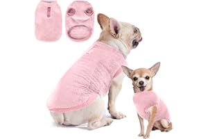 TALWIOR Pull-Over en Polaire pour Chien et Chat - Manteau d'Hiver avec Anneau en D pour Petite et Moyenne Taille - Vêtement pour Animaux de Compagnie (Rose, L)