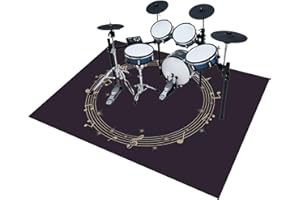 EYKWKB Drum Rug Drum Mat Soundproof Mat | Drum Carpet Non Slip Drum Blanket | Professional Drum Rugs | Electronic Drums Bass Drum Snare Drums Racks Guitars Drum Kit Etc Musical Instruments Mats 120 x 70 cm