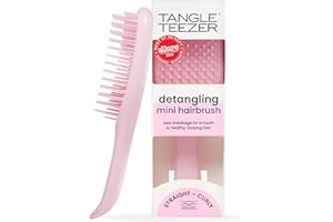 Tangle Teezer Mini Ultimate Detangler - For Wet & Dry Hair - Detangling Brush for All Hair Types - Perfect Brush For Kids & Travel - Millenial Pink