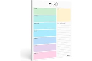 PACKLIST Pianificatore Settimanale Pasti e Lista della Spesa - Organizzazione Pasti 52 Fogli Staccabili per un Piano Pasti Sano - Blocco per la Pianificazione dei Pasti - Dieta Sana e Perdita di Peso