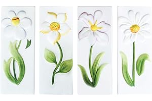 METROX Nawilżacz powietrza 4-częściowy zestaw z ceramiki kwiat do mocowania na kaloryferze, ogrzewanie, parownik wody, dyfuzor a1679