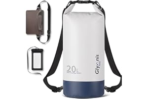 ‎GLYMNIS Glymnis Dry Bag wasserdichte Tasche 10L 20L Wasserdichter Packsack mit Bauchtasche und Tragegurt Waterproof für Wassersport Strand Schwimmen Bootfahren Reisen Camping