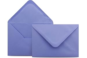 ‎COLOURS 4-YOU BY GLÜXX-AGENT 50 Briefumschläge DIN C6 Lila - 11,4 x 16,2 cm - Kuverts mit 100 g/m² Nassklebung spitze Klappe - Umschläge ohne Fenster - Colours-4-you