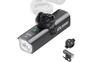 TOWILD CL2000 Luci Bici 2000 Lumen Luce Bicicletta LED USB-C Ricaricabile da 5000mAh,Super Luminoso Antiabbagliante Luce per Bici Strada e Montagna, Impermeabili IPX6 Fanalini Anteriori Bici
